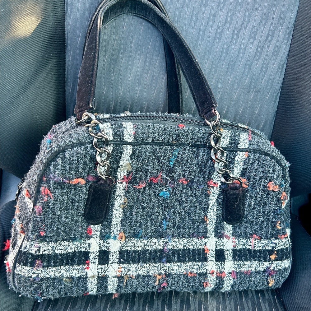 VERA BRADLEY TWEED STRIPED CONFETTI Handbag